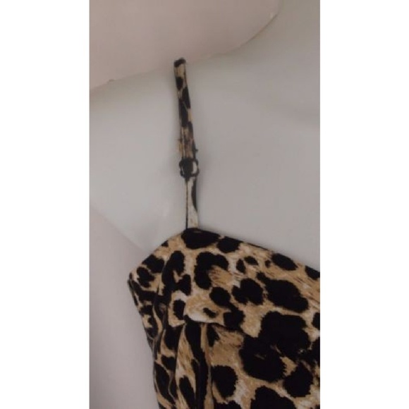 Wet Seal Cheetah Print Skater Dress Open Back M - Picture 3 of 7